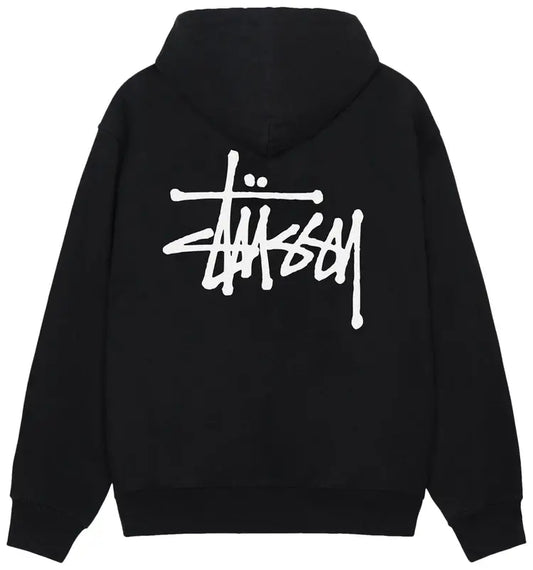 STUSSY BASIC BLACK HOODIE