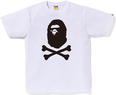 BAPE APE CROSSBONE TEE 'WHITE' M