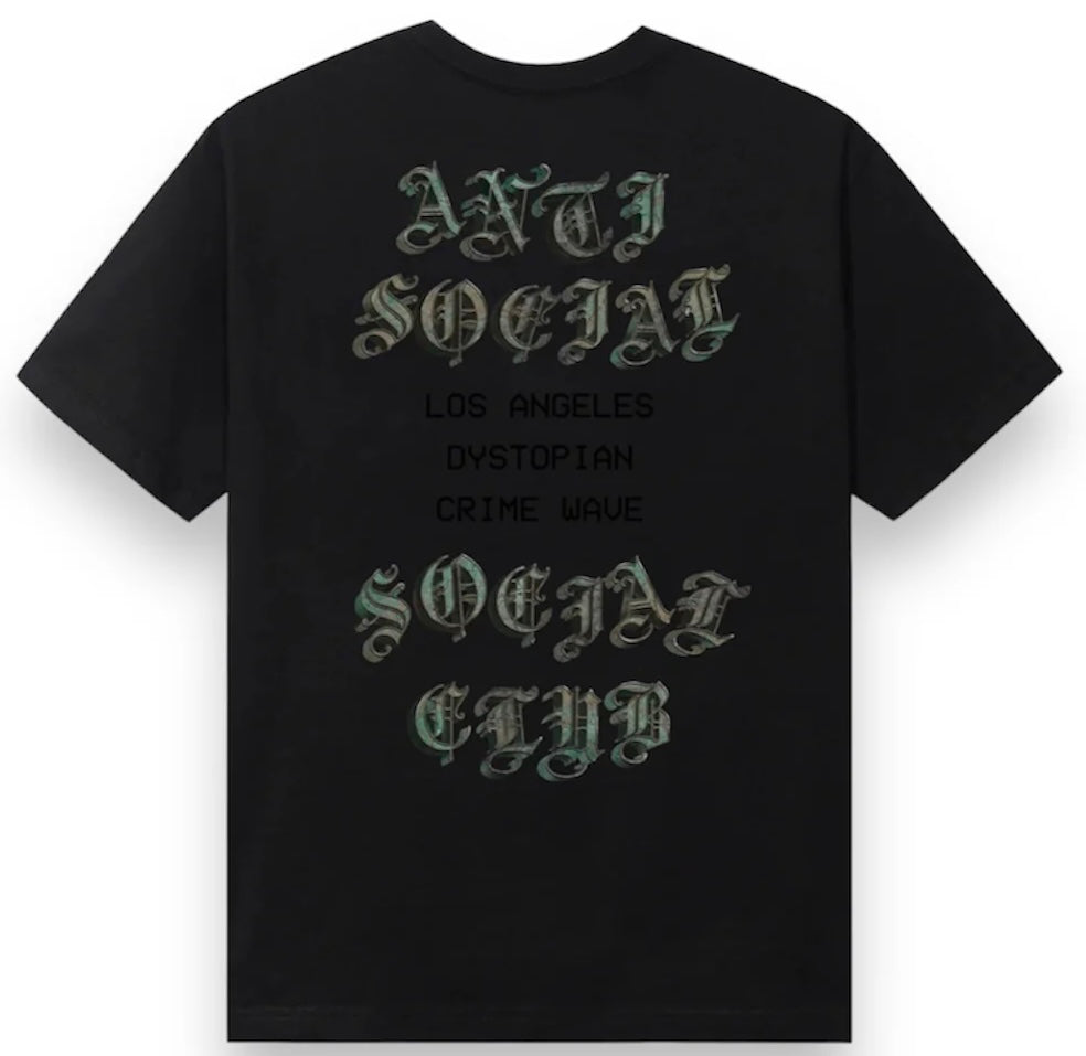 ANTI SOCIAL SOCIAL CLUB BLACK TEE 'CLUB PATINA'