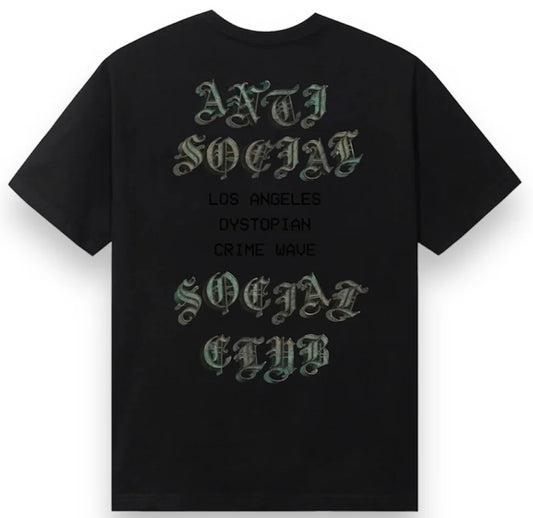 ANTI SOCIAL SOCIAL CLUB BLACK TEE 'CLUB PATINA'
