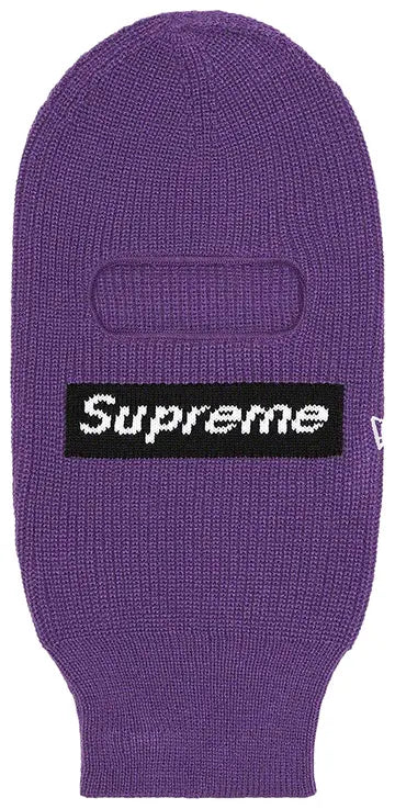 Supreme x New Era Box Logo Balaclava 'Dark Purple'