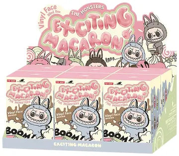 Pop Mart Labubu THE MONSTERS Exciting Macaron Vinyl Face Sealed Whole Set 'Mystery' (6 Blind Boxes)