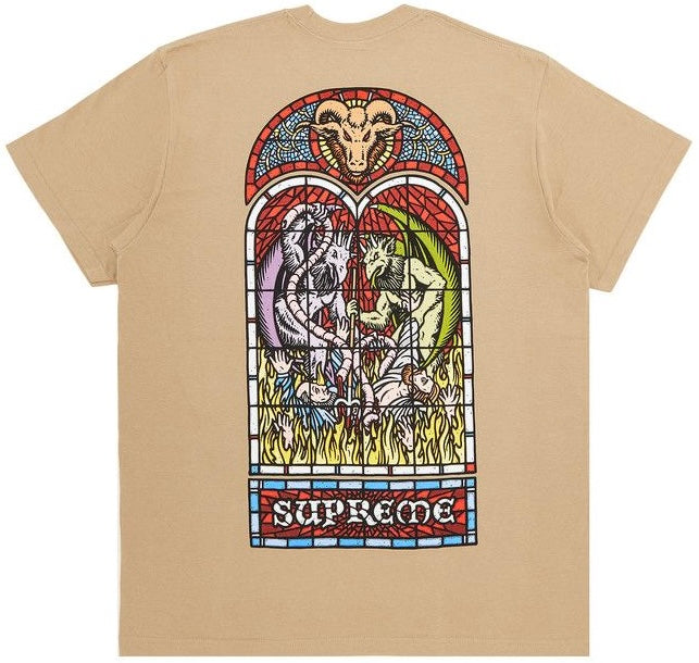 SUPREME WORSHIP TEE 'KHAKI'