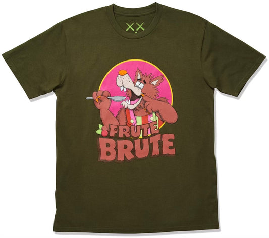 KAWS X MONSTERS FRUTE BRUTE T-SHIRT 'OLIVE' L