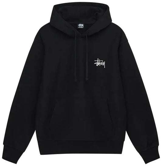 STUSSY BASIC BLACK HOODIE XL