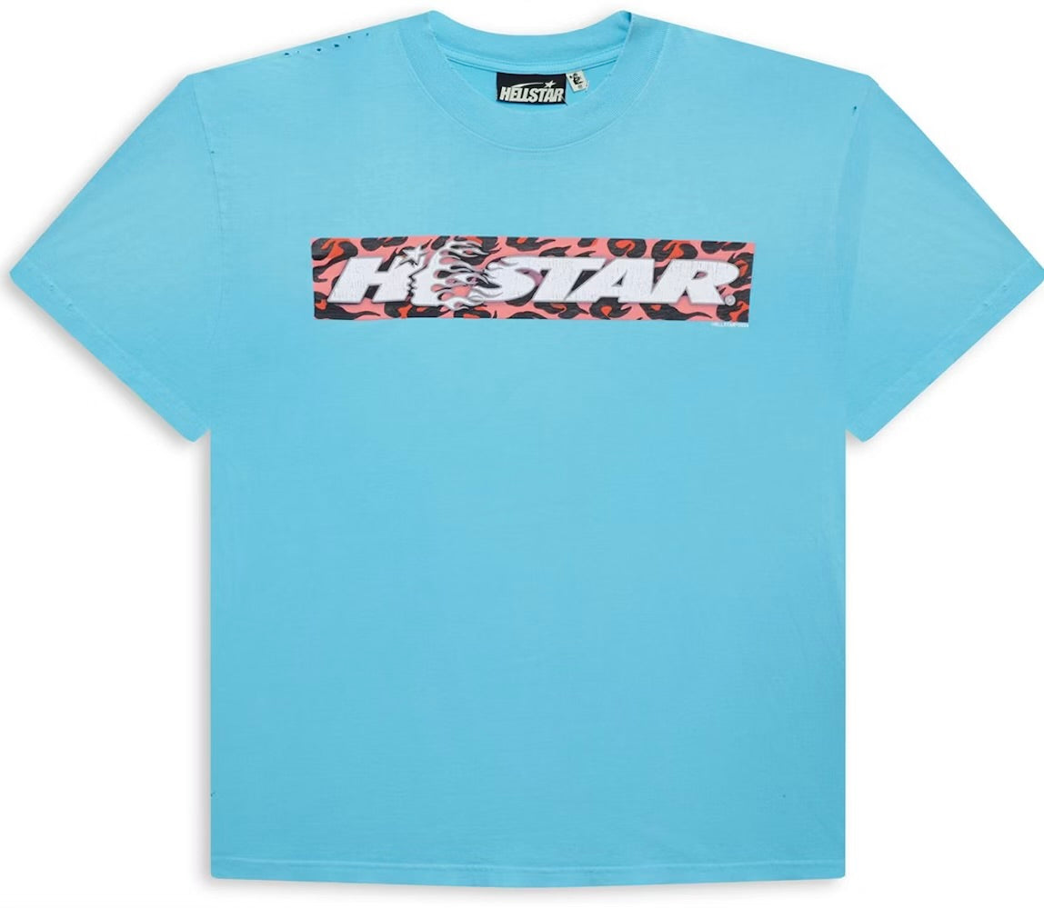 HELLSTAR BOX LOGO T-SHIRT 'BLUE' M