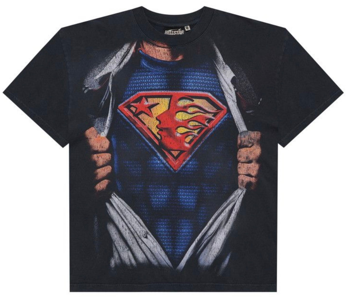 HELLSTAR SUPERMAN T-SHIRT 'BLACK' M