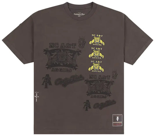 TRAVIS SCOTT X MITCHELL & NESS NORTH CAROLINA A&T AGGIES SEAL T-SHIRT